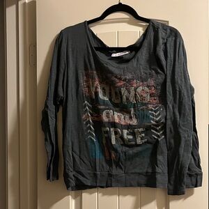 Maurices Charcoal Long Sleeve Top